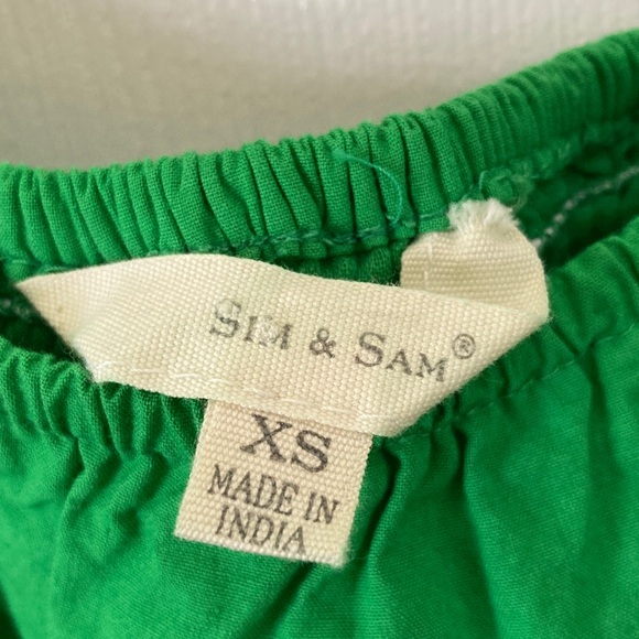 Sim & Sam Vibrant Green Puff Sleeve Dress - Picture 2 of 5